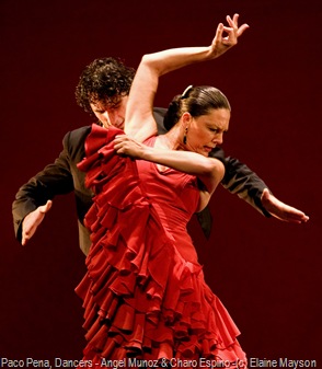 Paco Pena, Dancers - Angel Munoz and Charo Espino - Photo by Elaine Mayson